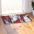 thumbnail image 3 of Masada Rugs Modern Contemporary Mat Area Rug, Red Grey Black (2 Feet X 3 Feet) Mat, 3 of 7