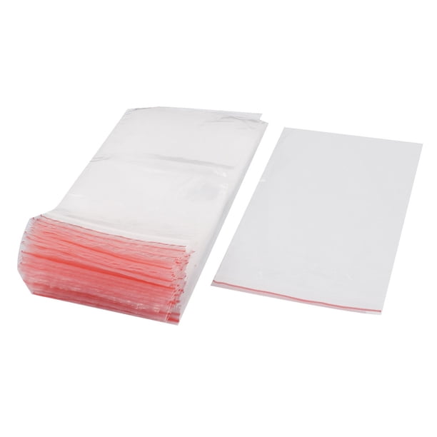 Unique Bargains 100Pcs 4.7"x7" 12 x 18cm Clear 2MIL Poly Plastic