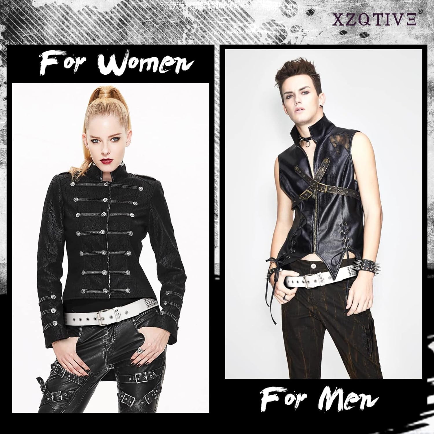 XIATIAN Studded Belt Metal Punk Rock Rivet Belts for Women