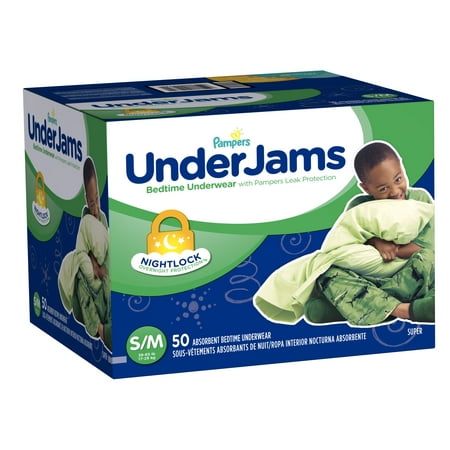 Pampers UnderJams Bedtime Underwear Boys Size S/M 50 count