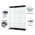 thumbnail image 3 of mteryoing Glass Display Cabinet 4-Shelf Curio Cabinets Floor Standing Bookshelf Glass Display Case Corner Cabinet For Office Living Room, 3 of 6
