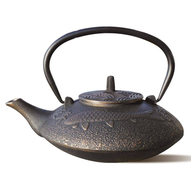 Old Dutch Koi Cast Iron Teapot