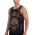 thumbnail image 2 of Fotbe Spider with Skull Pattern Men's Quick Dry Workout Tank Top Gym Muscle Tee Fitness Bodybuilding Sleeveless T Shirt Breathable Workout Shirt-Medium, 2 of 9