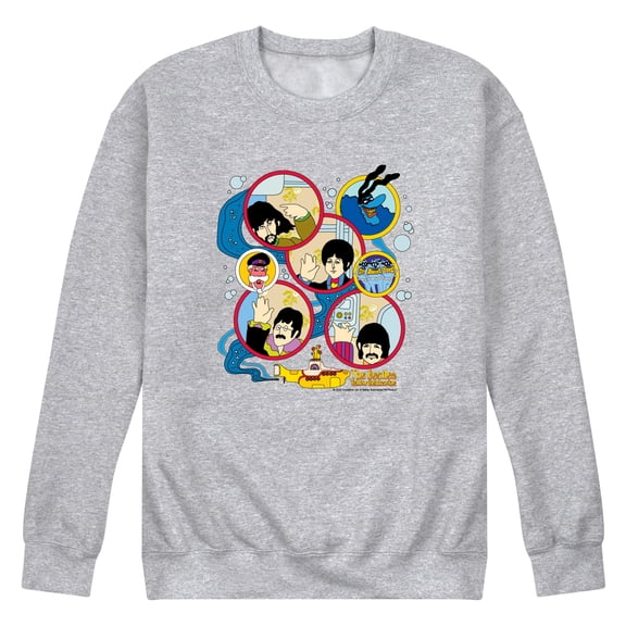 The Beatles - Yellow Submarine Circles - Men's Crew Fleece Sweatshirt