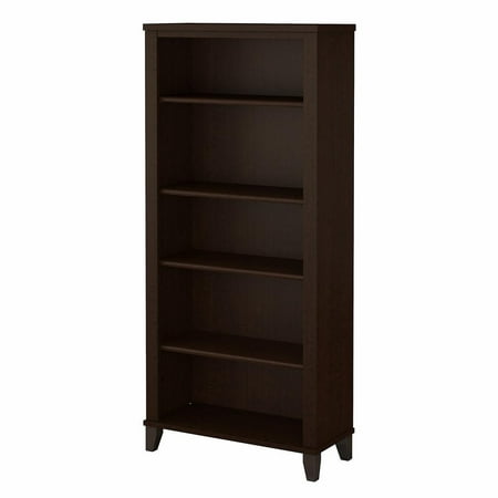 Bush Furniture Somerset Tall 5 Shelf Bookcase Mocha Cherry Bush Furniture Somerset Tall 5 Shelf Bookcase Mocha Cherry