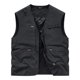 thumbnail image 2 of Camiseta sin mangas con cuello en V para hombre, informal, de color liso, con cuello en V y solapa, sin mangas, fina, para exteriores, con múltiples bolsillos, de poliéster., 2 of 6