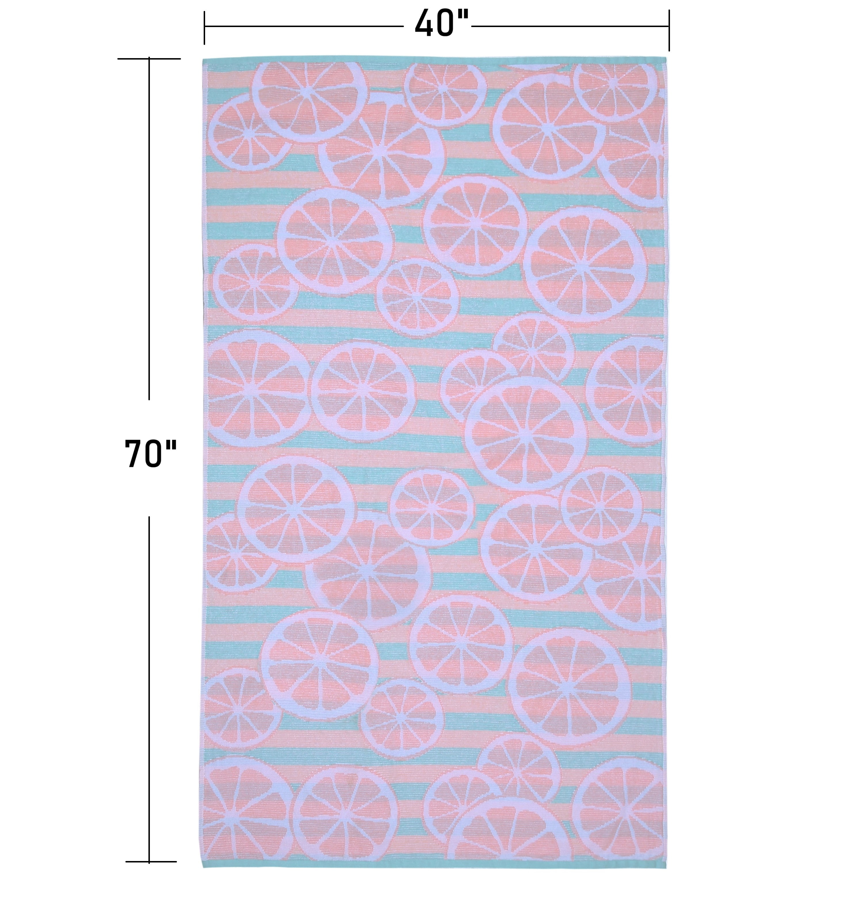 HOMETRENDS Citrus Cotton Beach Towel