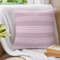thumbnail image 3 of Pillow Covers 20x20 Set of 2, Modern Minimalist Lines Throw Pillow Covers Decorative Couch Cushion Cover, Pink Lines Stripes Pattern Microfiber Soft Square Pillowcases for Bedroom Living Room Sofa, 3 of 9