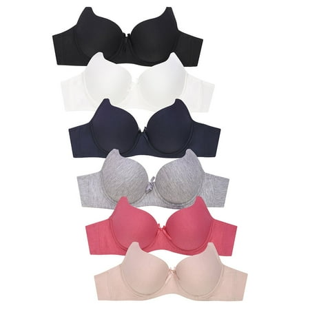

Women s Basic Plain Lace Bras Petite to Plus Size Pack of 6- Various Styles 4271P1 38B