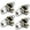 Chrome, variant on Villar Home Designs Door Knob Versa Black Privacy 4 Pack