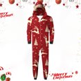 thumbnail image 2 of Odeerbi Christmas Onesie Pajamas for Family Holiday Sleep Jumpsuit Long Sleeve Family Christmas Pajamas Matching Sets Dad Printed Loungewear Jumpsuit Sleepwear Xmas PJs Set Red, 2 of 9
