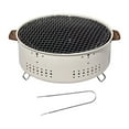 thumbnail image 1 of Estufa con parrilla para acampar, estufa para carne y carne a la parrilla, estufa de barbacoa redonda portátil, estante para barbacoa para Picnic en, 1 of 9