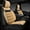 Black and Beige Front, variant on Faux Leather Car Seat Covers Front Seats Only, 3D Foam Support Car Seat Covers, Universal fit for Trucks Vans SUVs Sedans Automotive Comfortable, Airbag Compatible 2 Pieces Front Black Beige