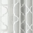 thumbnail image 3 of Avon Trellis Grommet Sheer Window Curtain Panels White 38X95 Set, 3 of 6