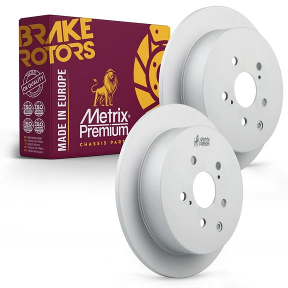 Metrix Premium Chassis Parts - 12.17 inch (309mm) 2 PC Rear Coated Solid Disc Brake Rotor Fits 2010-2015 Lexus RX350, 2010-2015 RX450h, 2011-2020 Toyota Sienna, 2014-2019 Highlander, 980757FZN