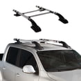 thumbnail image 2 of Top Roof Rack Side Rails for Nissan Frontier 2005-2021 Double Cab Gray Alu 4x, 2 of 12