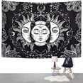 thumbnail image 3 of Sun and Moon Tapestry, Black and White Tapestries Mystic Burning Sun with Star Wall Hanging decor for Bedroom, 3 of 10