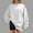 White, variant on Olyvenn Womens Plus Size Sweatshirts Crew Neck Long Sleeve Shirts Casual Loose Side Split Fall Outfits Y2K Pullover Clothes Hot Pink L
