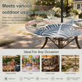thumbnail image 6 of Round Outdoor Tablecloth with Umbrella Hole and Zipper, Red Blue Yellow Palm Leaves Tablecloth with Elastic Waterproof, Summer Botanical Tropical Leaf Patio Table Covers for 36" - 44" Pool Tables, 6 of 9