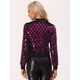 thumbnail image 4 of Chaqueta Bomber Allegra K de lentejuelas de Manga Larga con Cremallera y Brillo para Mujer Rosa Caliente L, 4 of 6