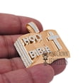 thumbnail image 3 of Real Genuine Diamond 10K Rose Gold Finish Holy Bible Book Pendant Cross Charm, 3 of 4