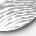 thumbnail image 3 of Abstract Circle 'Fractal Curved White 3D Waves' Graphic Art on Metal, 3 of 3