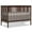 Espresso, variant on iRerts 5 In 1 Convertible Baby Crib, Wood Convertible Crib Toddler Bed with Wood Legs, Converts from Baby Crib to Toddler Bed, Fits Standard Full-Size Crib Mattress, Easy to Assemble, Black