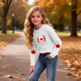 thumbnail image 4 of ITSAME Long Sleeve T-Shirts for Girls, Cotton Fashion Print Crewneck Kids Casual Comfortable Pullover Tee White Size 5T, 4 of 8