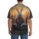 thumbnail image 3 of Balery Flower Meditating Rabbit Camisa Casual de Manga Corta con Botones para Hombre, Texturizada, Estilo Cubano, para Playa, Verano-Medium, 3 of 5