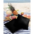 thumbnail image 3 of Pack of 2 Outdoor Pillow Covers, Solid Color Black Waterproof Square Throw Pillowcase Cushion Decorative Pillow Covers for Couch Patio Tent, 16x16 in, 3 of 6