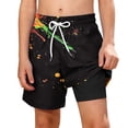 thumbnail image 2 of ITSAME Boys Swim Trunks, Elastic Waist with Compression Liner Quick-Dry Athletic Beach Shorts with Pockets Multicolor Size 7, 2 of 8