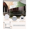 thumbnail image 4 of Green Coastal Beach Sun Shade Sail 6.5'x10' Rectangle Outdoor Shade Canopy, Funny Rustic Ombre Sea Waves Art Porch Shades Outdoor Sun Blocking Screen, Sunshade Cloth Covers for Patio/Deck/Garden, 4 of 5