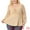 Beige, variant on Unique Bargains Women's Plus Size Panel Heart Sheer Mesh Long Sleeve Shirts Blouses 1X Black