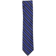 Altea Milano Men's Cobalt / Brown White Icy Blue Silk Diagonal Stripe Necktie - One Size