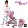 thumbnail image 6 of Cotton Candy Pink Doll Travel System in Grey Polka Dots, Fits Dolls Up to 18", 6 of 6