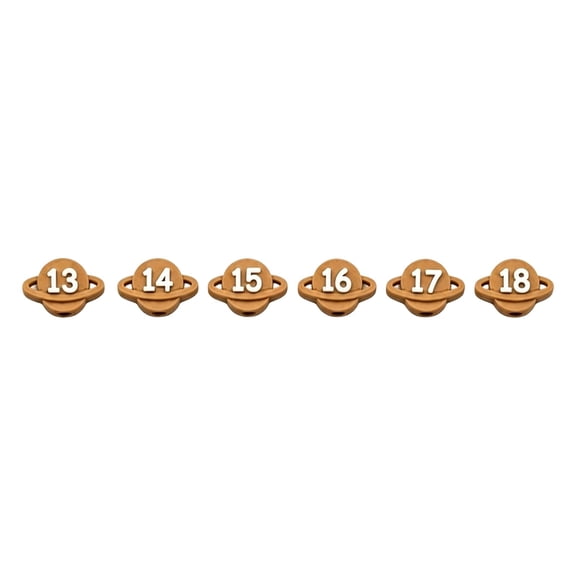 6 Pcs Numbered Pencil Toppers, Pencils Tracking Markers, 13-18 Numbered Silicone Pencil Covers, 3D Printed Reusable Pencil Labels for Teachers, Pencil Tracking Caps for Office Home Organization
