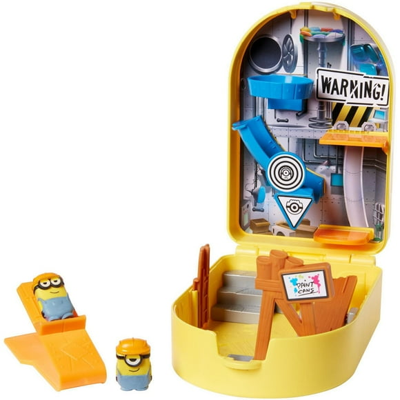 Minions: The Rise of Gru Splat ‘Ems Toy with 2 Mini Minion Figures, Launcher and Sticky Targets in a Portable Playset