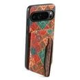 thumbnail image 6 of for Google Pixel 9 / 9 Pro Luxury Premium PU Leather + TPU Case with 3 Card Slots, Kickstand Back Case Floral Pattern Skin-Friendly Shock-resistance Cover for Google Pixel 9 / 9 Pro, Spring, 6 of 6