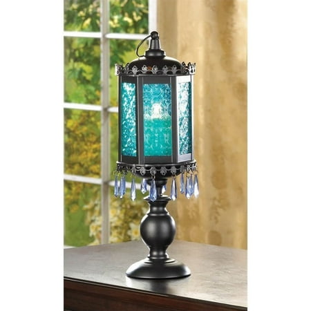 UPC 849179000141 product image for Home Locomotion 10013401 Exotic Azure Pedestal Lantern | upcitemdb.com