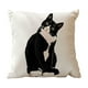 thumbnail image 2 of Funda de almohada con estampado de animales | Cojín de sofá de tela flocada | Cojín decorativo de 45 x 45 cm para salón y dormitorio, 2 of 5