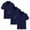 Z1-Navy-mkosplrt boys girls shirts, variant on 3 Pack Girls' School Uniform Short Sleeve Collar Shirt Boys Button Closure Golf Tops Soft Pique Fabric T Shirts Army Green 8-9 Years