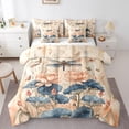 thumbnail image 1 of YST 7 Piece Butterfly Dragon Twin Bedding Set,Lotus Leaf Flower Bed in a Bag with Sheets,Nature Theme Floral Bed Set Rustic Country Style Bed Comforter Set with Fitted Sheet,Flat Sheet, 1 of 5