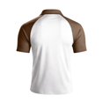 thumbnail image 7 of Hsovts Mens Color Block Polo Shirt- Turndown Collar Breathable Raglan Sleeve Lightweight Summer Casual Short Sleeve Polos Brown 3XL, 7 of 7