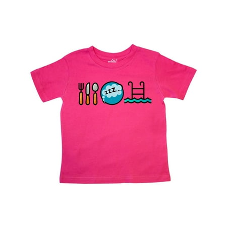 

Inktastic Swimming Eat Sleep Swim Gift Toddler Boy or Toddler Girl T-Shirt