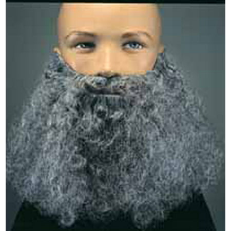 Character Curly Beard with attached Mustache Assorted Colors R2046 - Gray