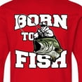 thumbnail image 4 of Inktastic Born to Fish Long Sleeve Youth T-Shirt, 4 of 5