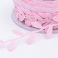 thumbnail image 3 of La tela de poliéster del 15m deja las cintas del ajuste de las cintas para los favores de la decoración del hogar del partido Rosado Macarena Las hojas recortan la cinta, 3 of 8