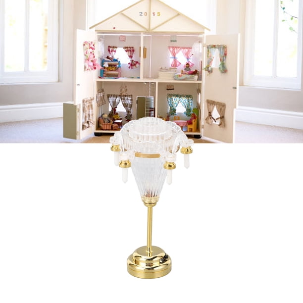 Candelera en Miniatura de Dollhouse, Acrílico Dollhouse en miniatura LED LED OPERACIÓN FÁCIL PARA ILUMINACIÓN