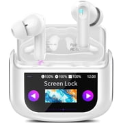 for Translation Earbuds, Real-Time Touch Screen, 164 Languages/7 Modes, 48H ANC Noise Cancelling, IPX7 Waterproof, IvoryWhite