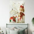 thumbnail image 4 of Christmas Tapestry, Snowman with Hat and Festive Elements Colorful Jolly Holiday Theme Illustration, Wall Hanging for Bedroom Living Room Dorm Decor, 40W X 60L Inches, Multicolor, by Ambesonne, 4 of 5